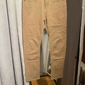 Tan Straight-Leg Pants skinny